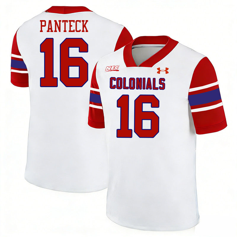 Robert Morris Colonials #16 Cooper Panteck College Football Jerseys,Uniforms Stitched-White